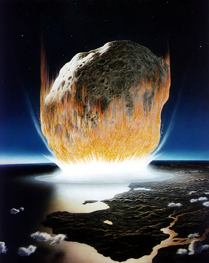 Asteroid strike in the Yucatan