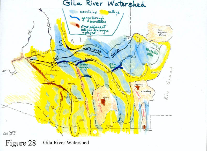 Gila River antecedent path