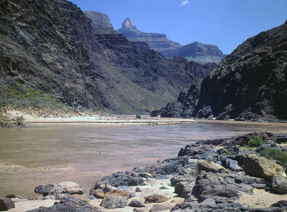 Vishnu Schist at bottom of the Grand Canyon