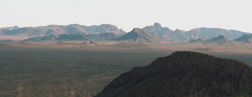 Bates Mountains with Scarface Mountain in foreground