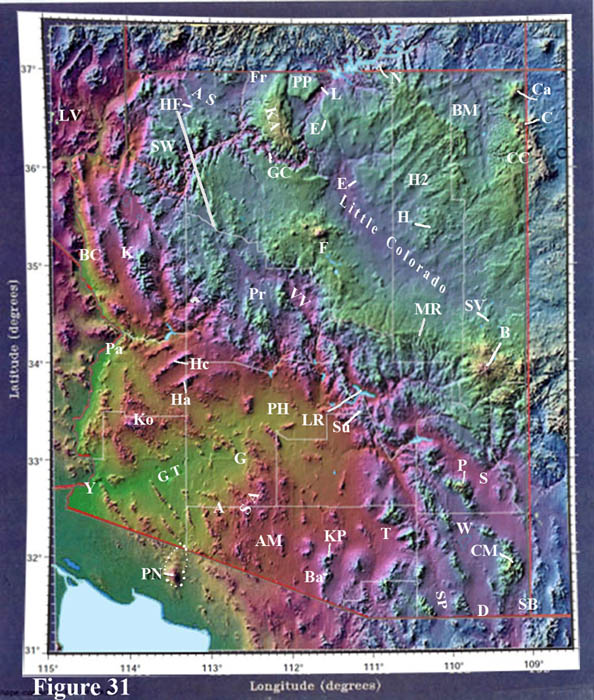 Arizona Topographic Map Stacked Plot Visualization Print Agrohortipbacid 8568